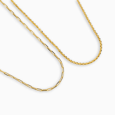 PAPERCLIP &AMP; ERWTENSET 925 ZILVER 18 KARAAT VERGULD