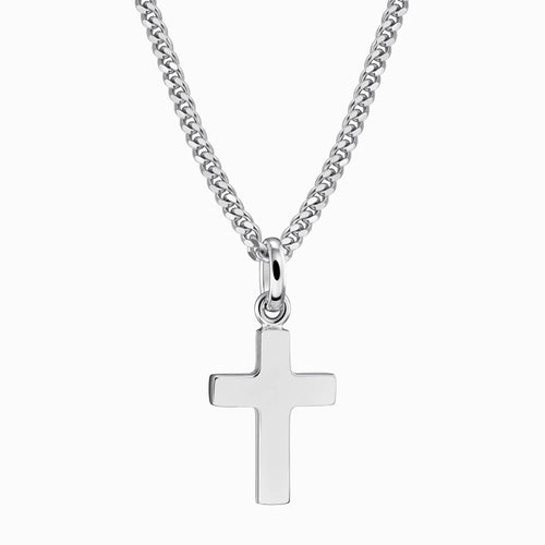 KRUIS KETTING 925 ZILVER GERHODINEERD