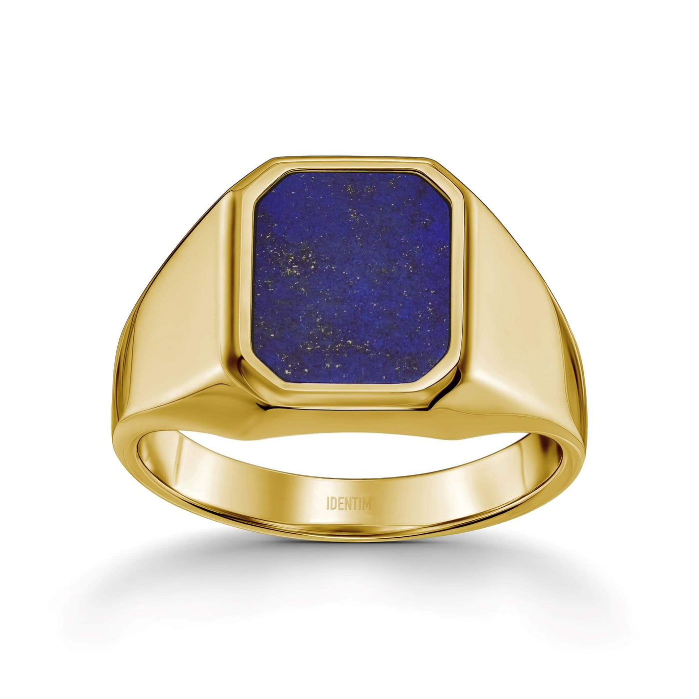 ZEGELRING LAPIS OCTAGON 585, 750 GOUD