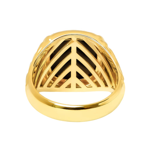 ART NOUVEAU ZEGELRING LAPIS 585, 750 GOUD