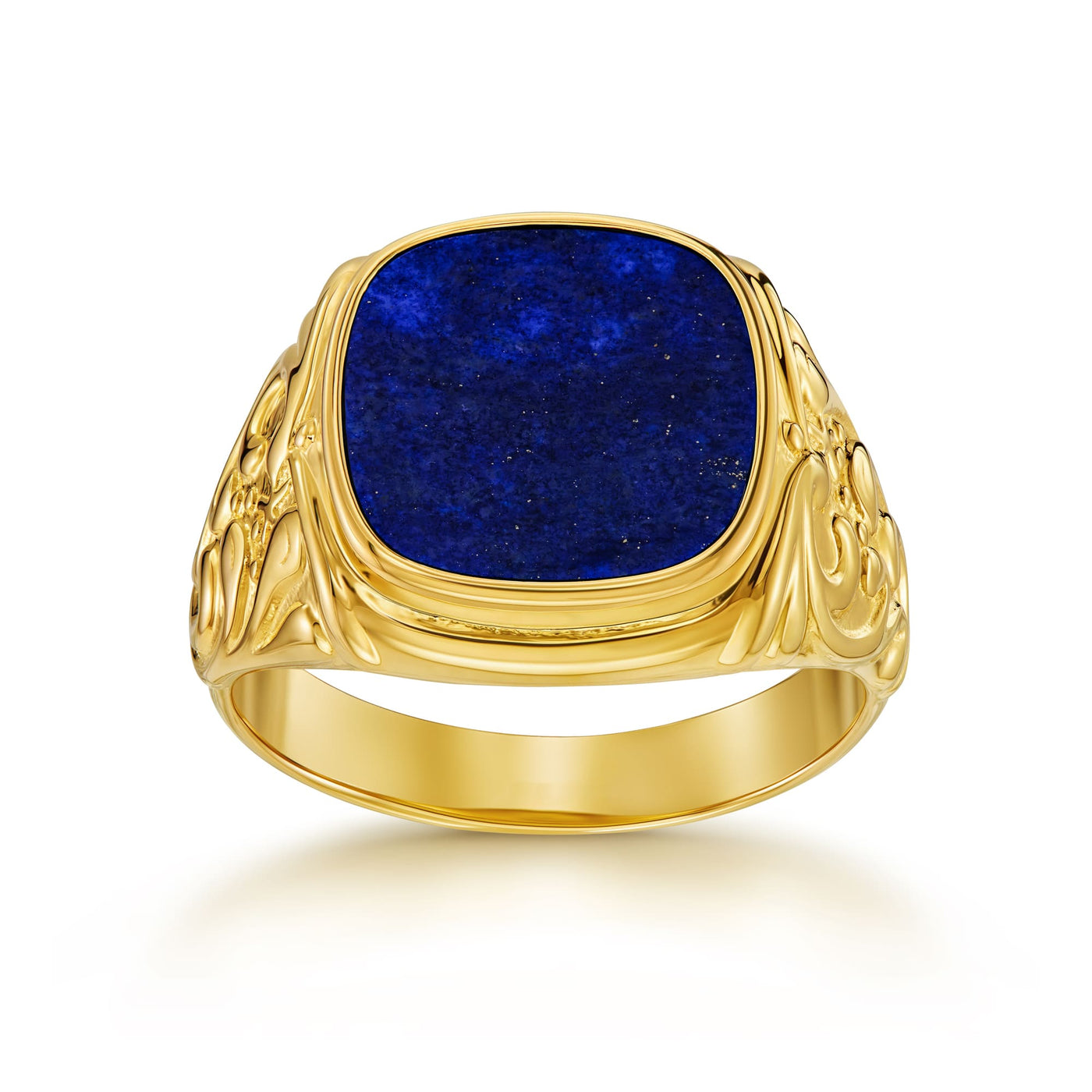 ART NOUVEAU ZEGELRING LAPIS 585, 750 GOUD