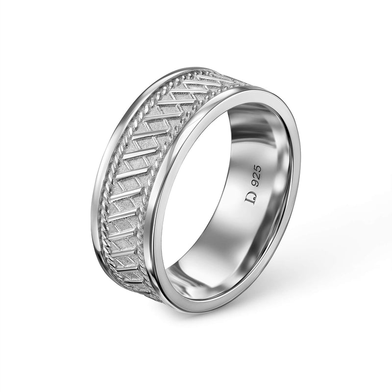 BOLD X RING 925 ZILVER GERHODINEERD