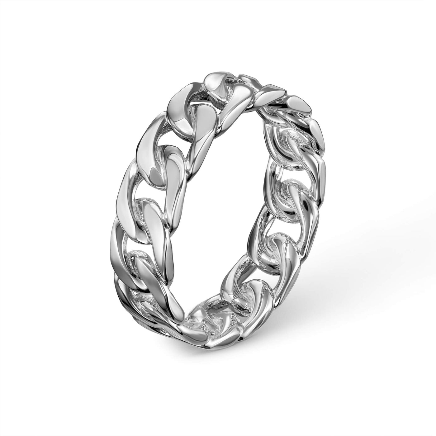 CUBAAN/PANZER RING 925 ZILVER GERHODINEERD