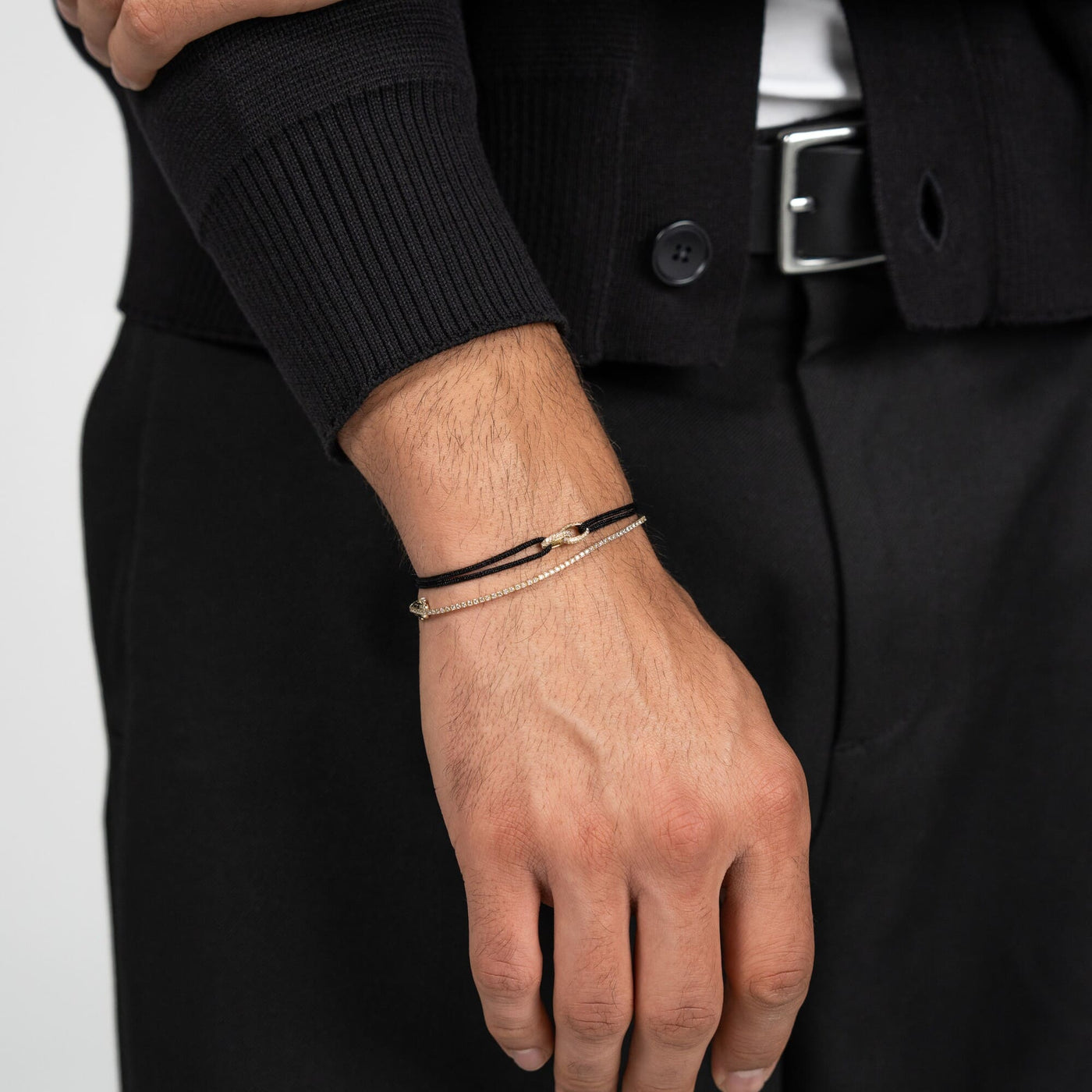 BRILLIANCE ARMBAND STOF ARMBAND 585 GOUD LAB DIAMANTEN