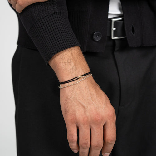 BRILLIANCE ARMBAND STOF ARMBAND 585 GOUD LAB DIAMANTEN