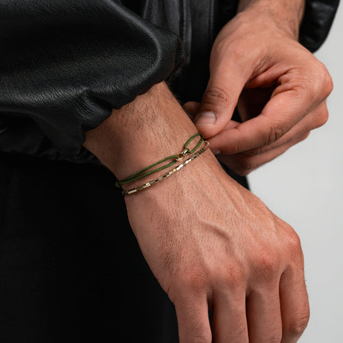 GLORIE ARMBAND OLIJF STOF ARMBAND 585 GOUD