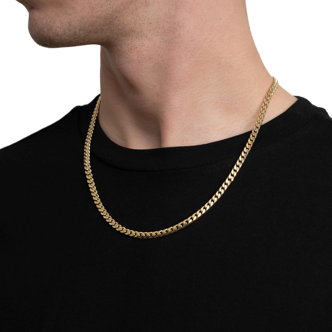 KRULKETTING KUBAANS GOUD 5,00MM 750 GOUD