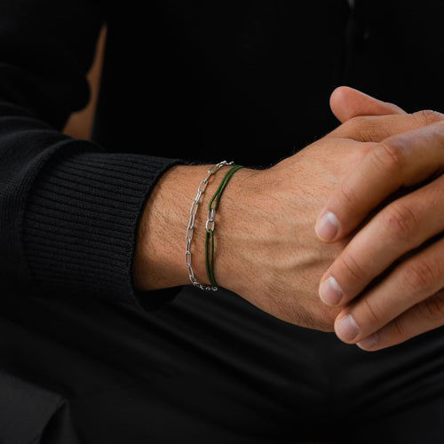 GLORIE ARMBAND OLIJF STOCKAR BAND 585 WITGOUD