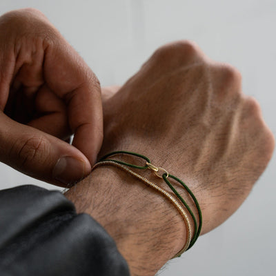 GLORIE ARMBAND OLIJF STOF ARMBAND 585 GOUD