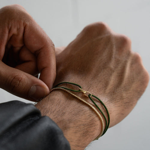 GLORIE ARMBAND OLIJF STOF ARMBAND 585 GOUD