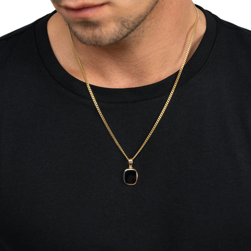 ONYX KETTING 585 GOUD