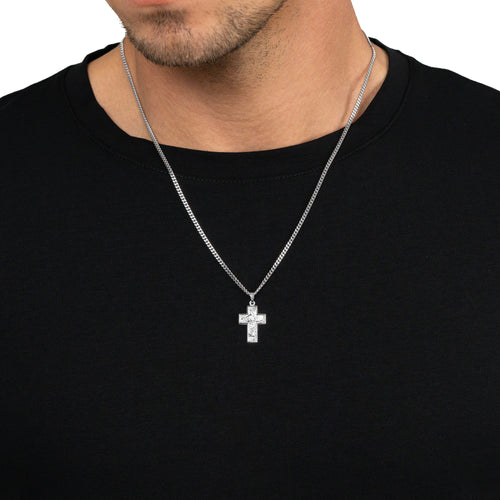 KRUIS COLLIER SUENO 925 ZILVER GERHODINEERD