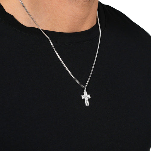 KRUIS COLLIER SUENO 925 ZILVER GERHODINEERD