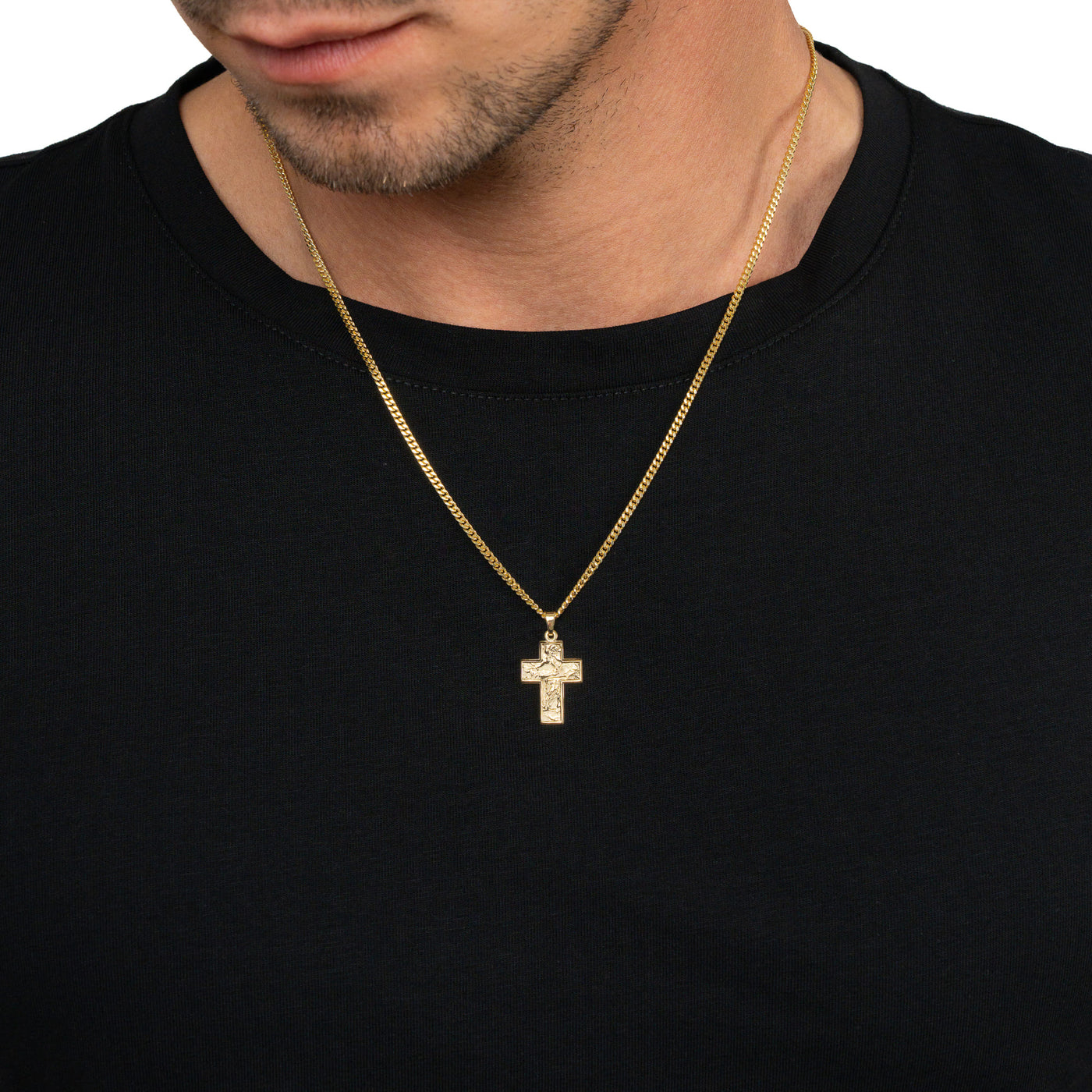 KRUIS COLLIER SUENO 925 ZILVER 18 KARAAT VERGULD