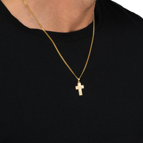 KRUIS COLLIER SUENO 925 ZILVER 18 KARAAT VERGULD