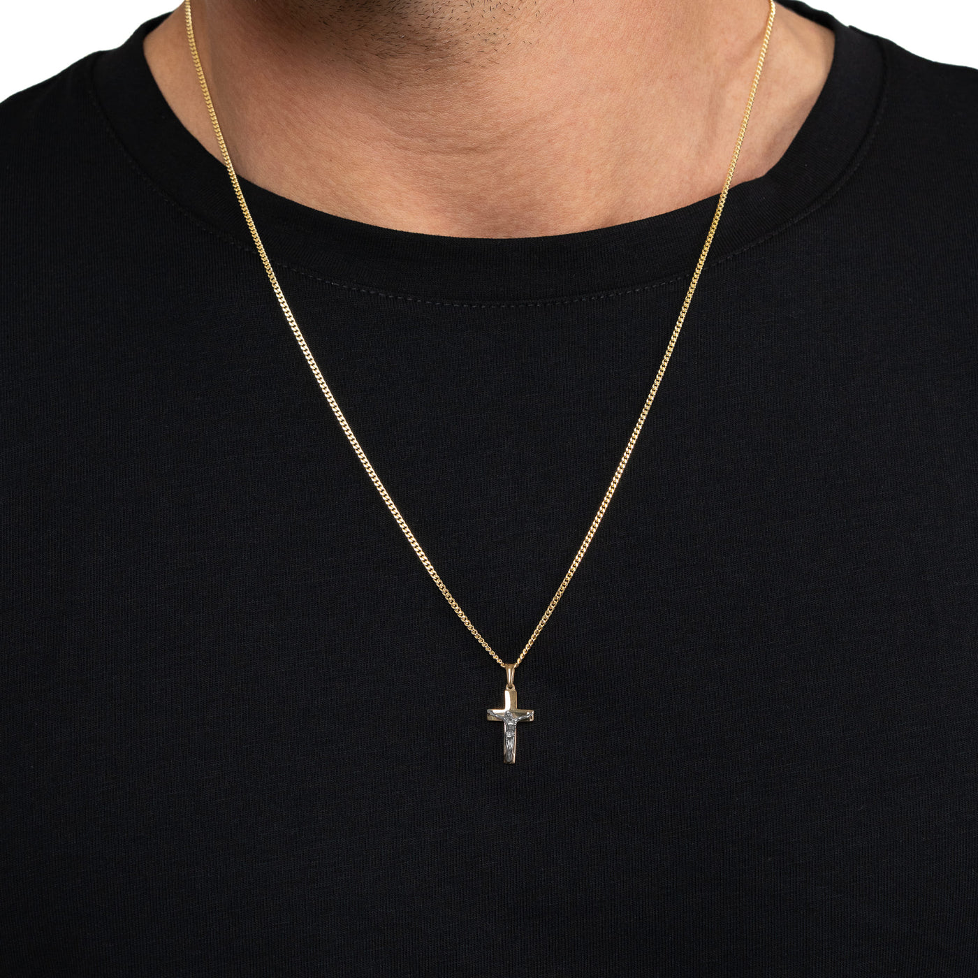 KRUIS KRUISBEELD KETTING 333 GOUD