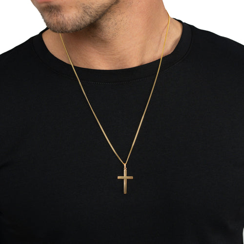 KRUIS MASSIEF COLLIER 585 GOUD