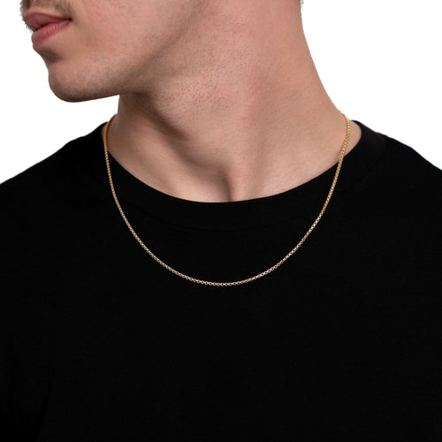 Venetiaanse ketting 925 zilver 18 karaat verguld 2,00mm