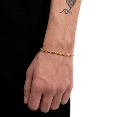 VLECHTARMBAND GOUD ARMBAND 3,00MM 750 GOUD