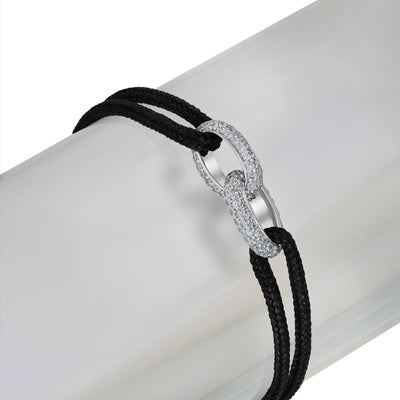 BRILLIANCE ARMBAND STOF ARMBAND 585 WITGOUD LAB DIAMANTEN