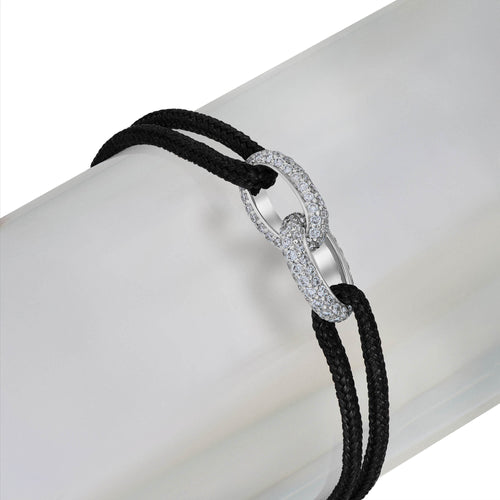 BRILLIANCE ARMBAND STOF ARMBAND 585 WITGOUD LAB DIAMANTEN