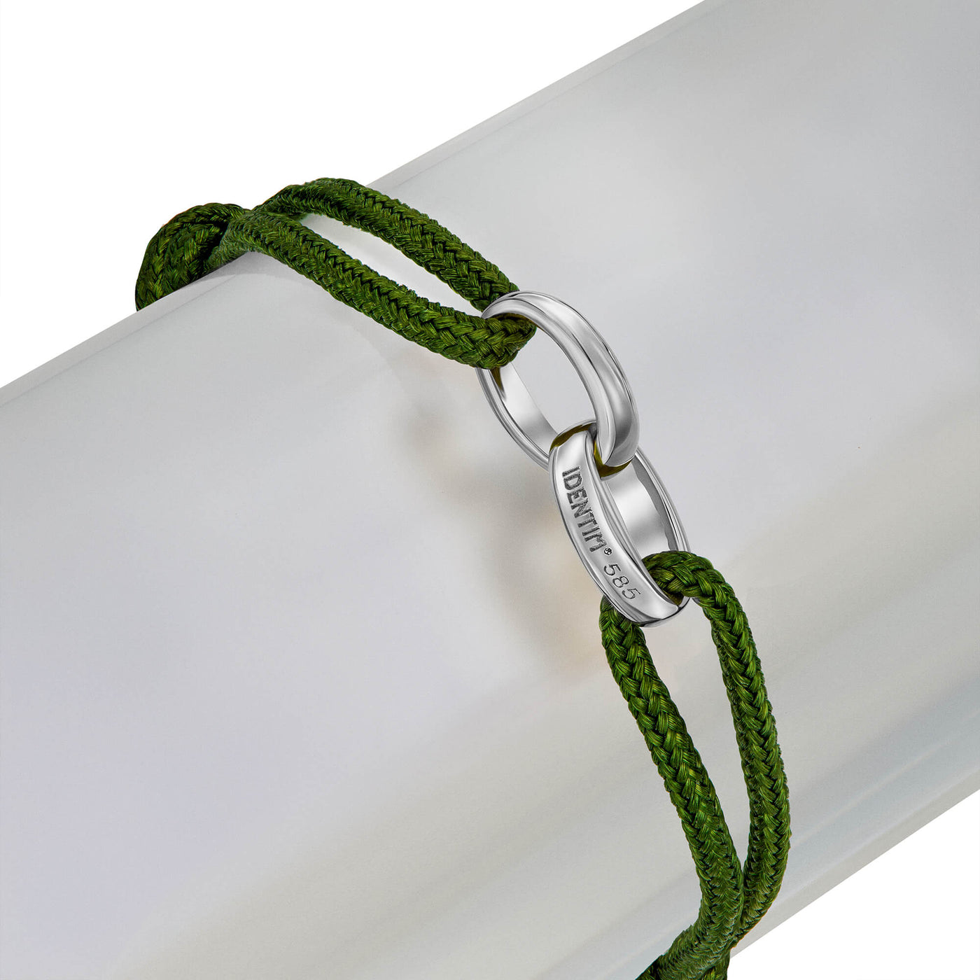 GLORIE ARMBAND OLIJF STOCKAR BAND 585 WITGOUD