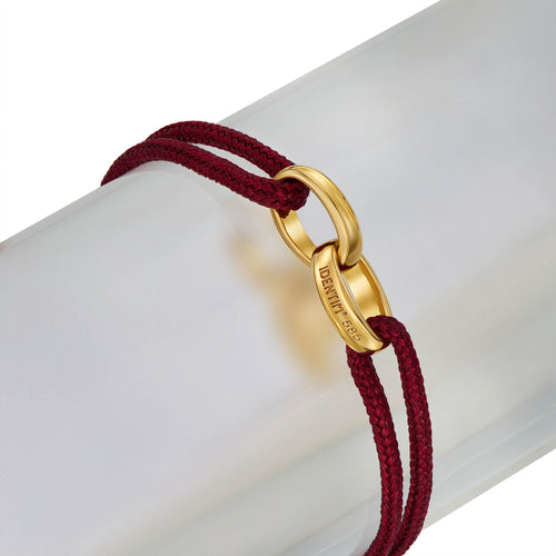 GLORIE ARMBAND BORDEAUX STOF ARMBAND 585 GOUD