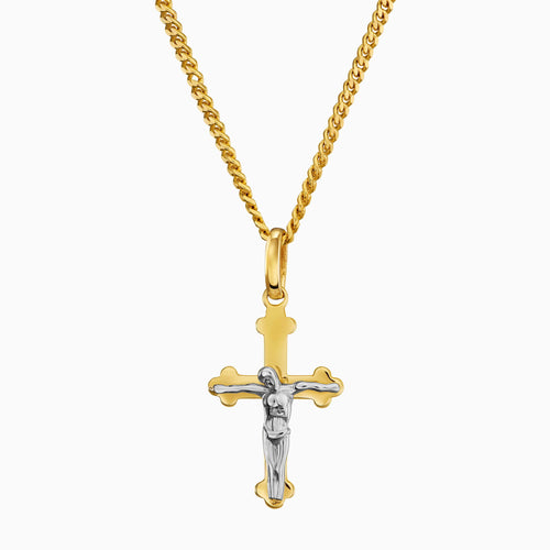 KRUIS KRUISBEELD COLLIER 585 GOUD