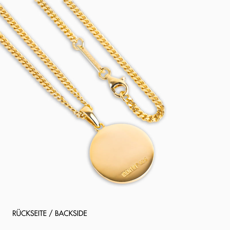 KOMPAS KETTING 925 ZILVER 18 KARAAT VERGULD