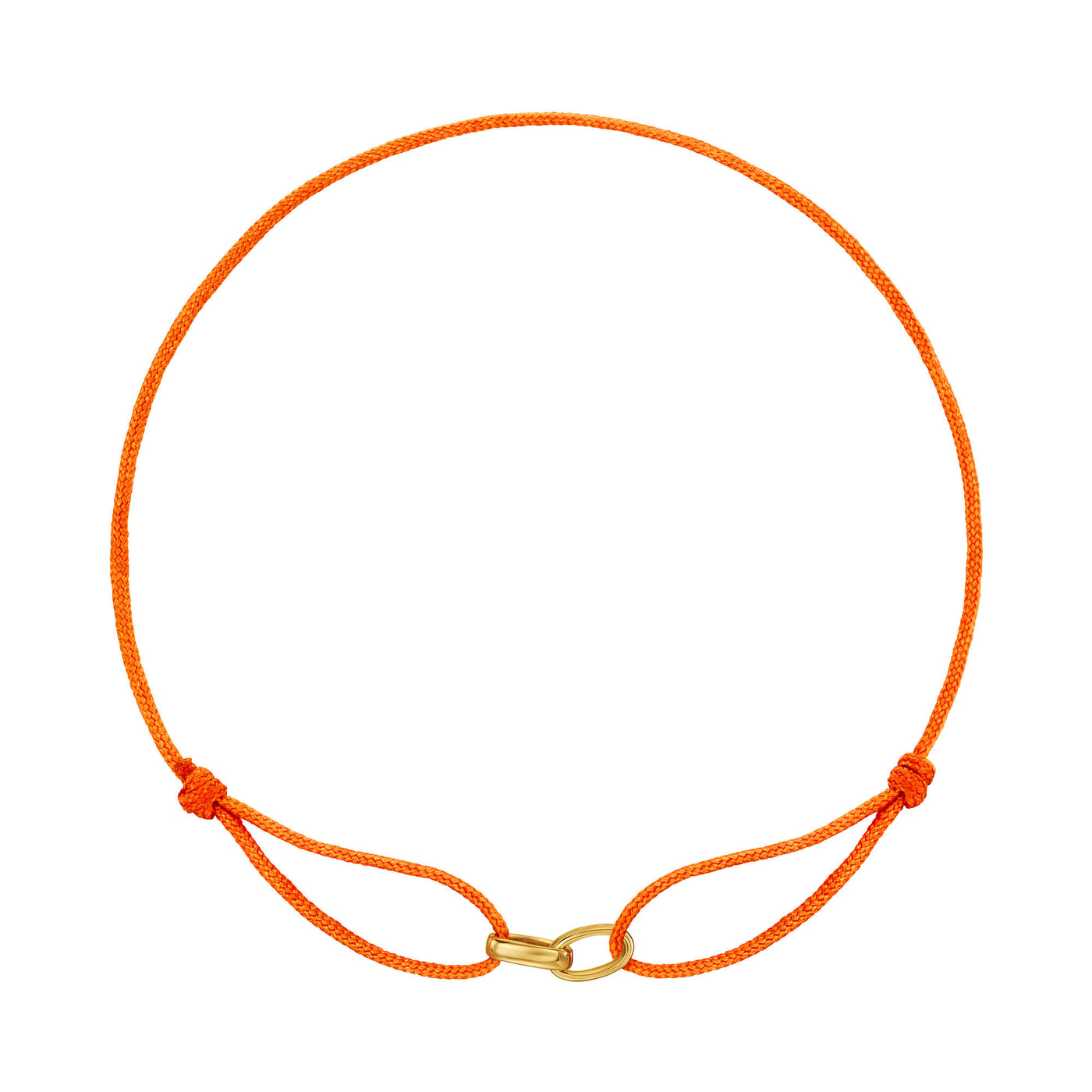 GLORIE ARMBAND ORANJE STOFFEN ARMBAND 585 GOUD