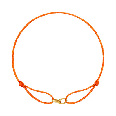 GLORIE ARMBAND ORANJE STOFFEN ARMBAND 585 GOUD