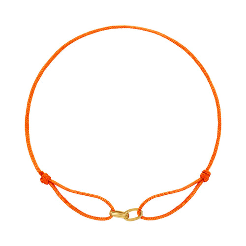 GLORIE ARMBAND ORANJE STOFFEN ARMBAND 585 GOUD