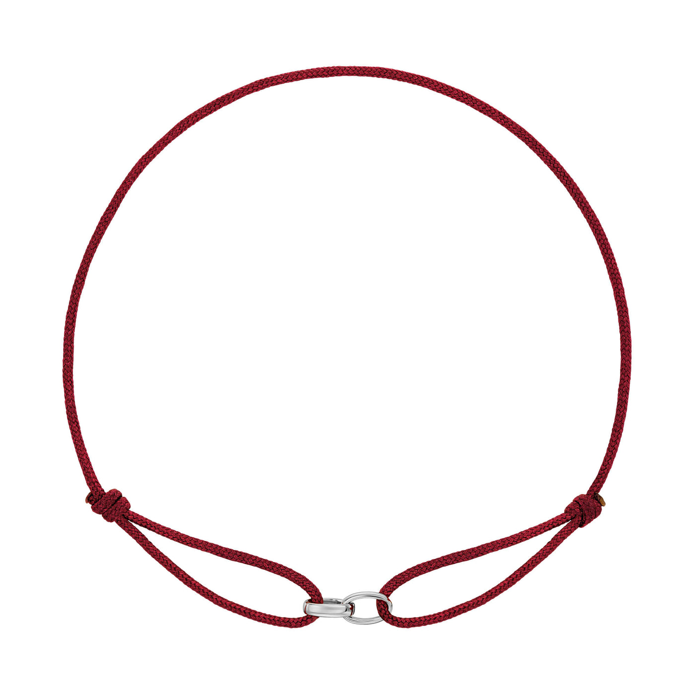 GLORIE ARMBAND BORDEAUX STOFFARBAND 585 WITGOUD