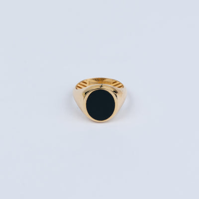 Signetring herenring 585/14K onyx 4,59gr. W57 / ONGEBRUIKT