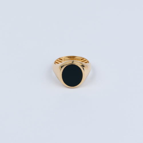 Signetring herenring 585/14K onyx 4,59gr. W57 / ONGEBRUIKT