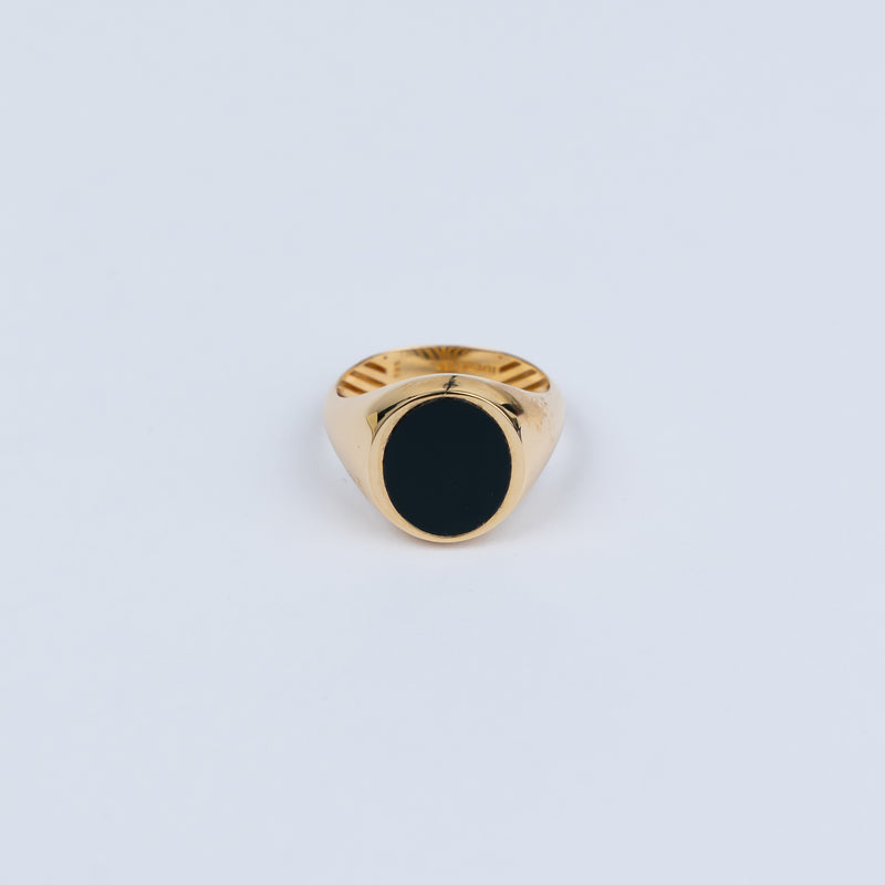 Signetring herenring 585/14K onyx 4,59gr. W57 / ONGEBRUIKT