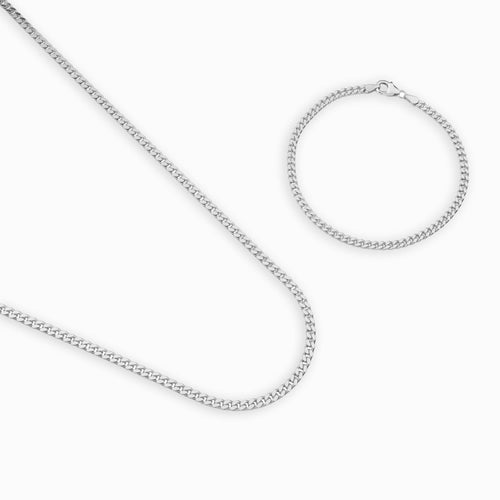SCHAKELKETTING 925 ZILVER GERHODINEERD 3,30MM