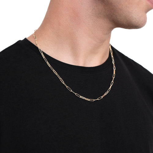 PAPERCLIP KETTING GOUD 3,00MM 333 GOUD