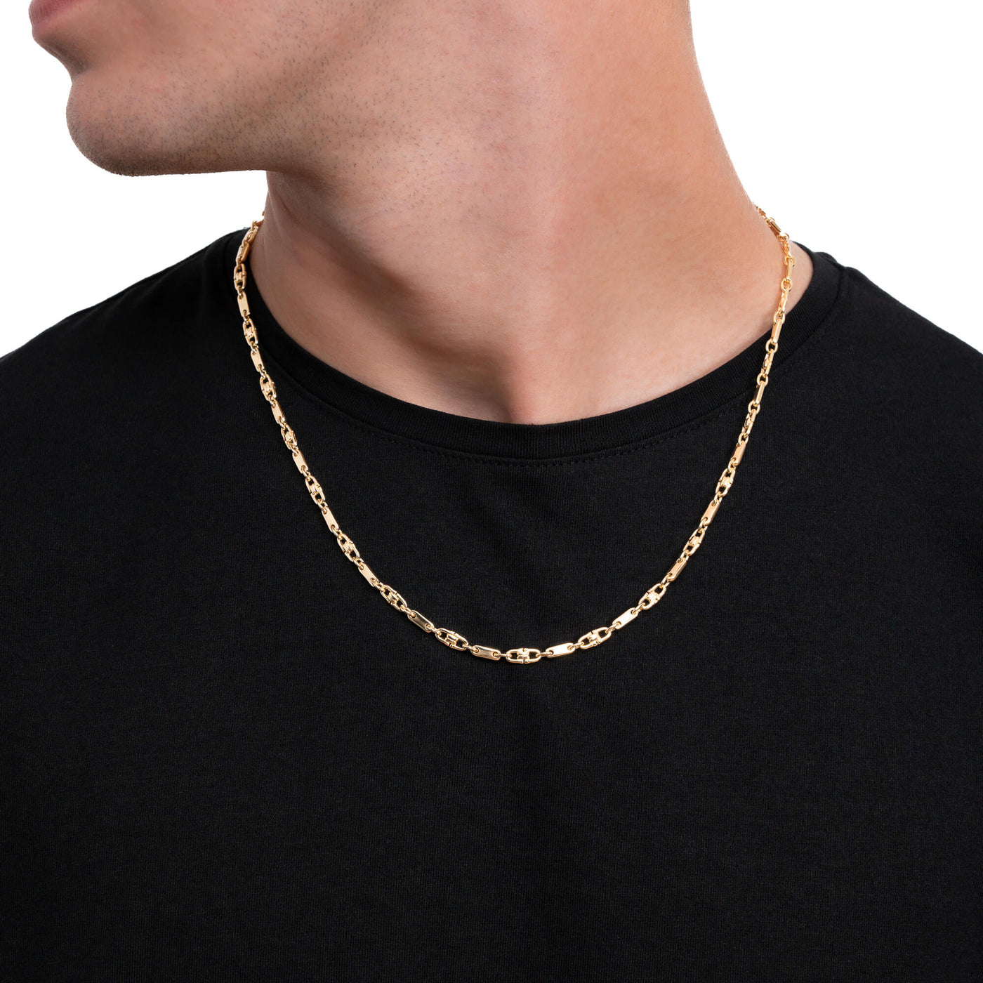 PLAATKETTING BEUGELKETTING GOUD 3,00MM 585 GOUD