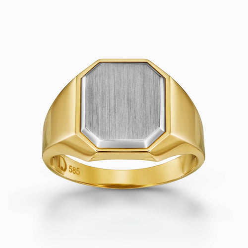 ZEGELRING GEBORSTELD ACHTHOEK 585 GOUD