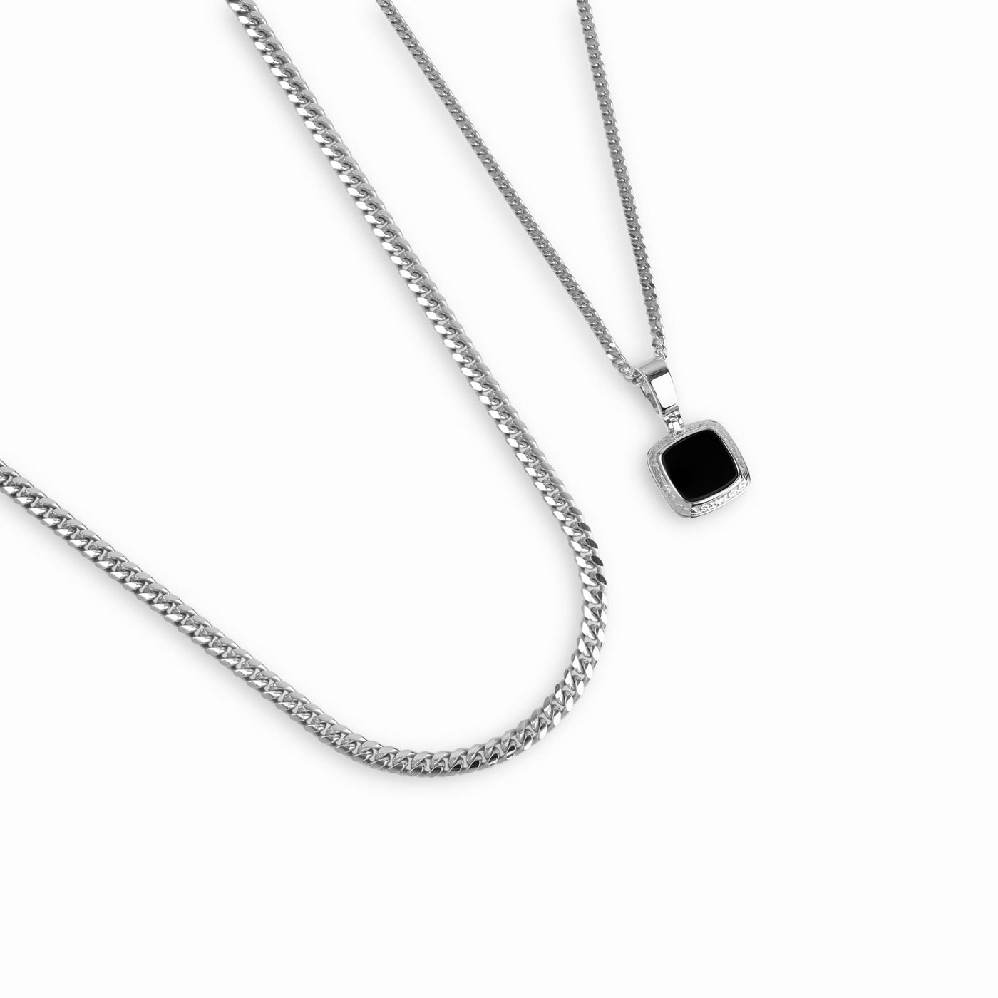 ART NOUVEAU COLLIER KRULKETTING SET 925 ZILVER GERHODINEERD