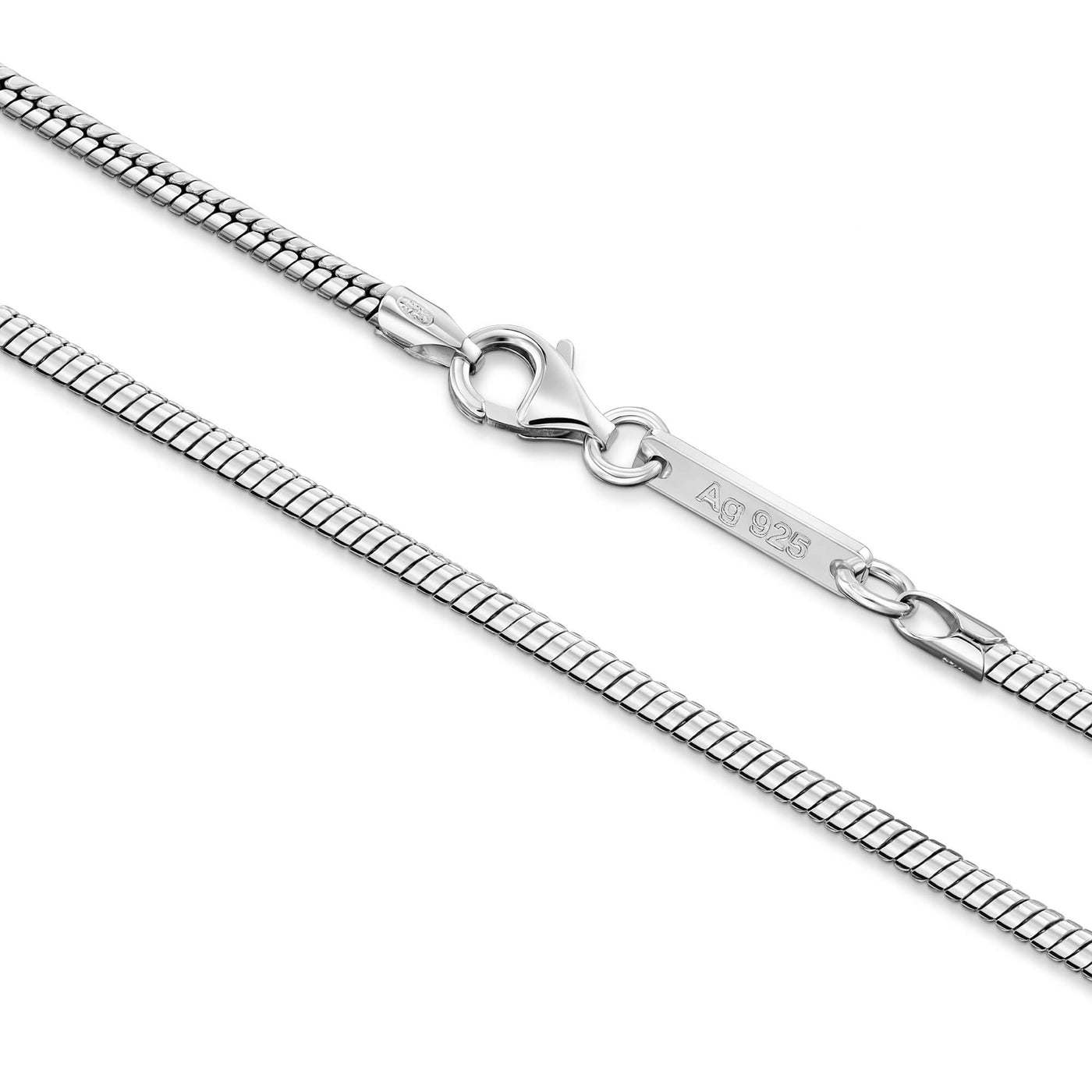 SLANGENKETTING ARMBAND 925 ZILVER GERHODINEERD 2,50MM