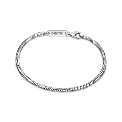 SLANGENKETTING ARMBAND 925 ZILVER GERHODINEERD 2,50MM