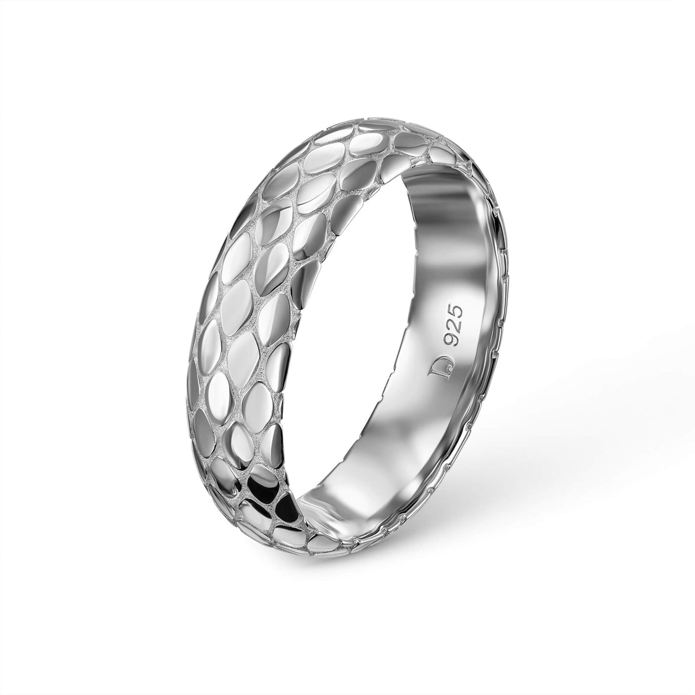 SLANG RING 925 ZILVER GERHODINEERD