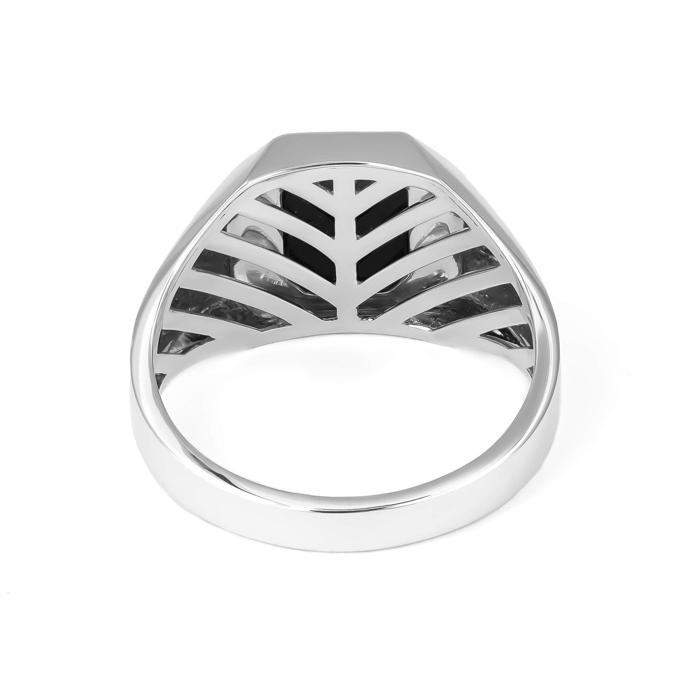 AFSLUITRING ONYX OKTAGON 585, 750 WITGOUD, 950 PLATINA