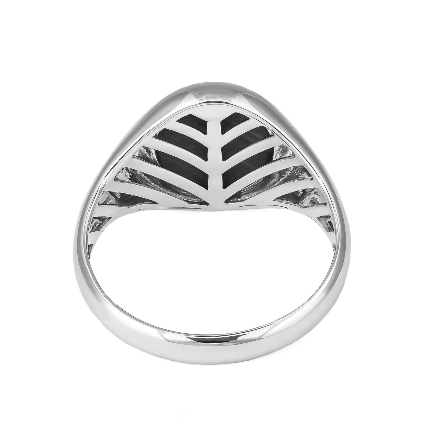 TIGERAUGE OVALE RING 585, 750 WITGOUD, 950 PLATINA