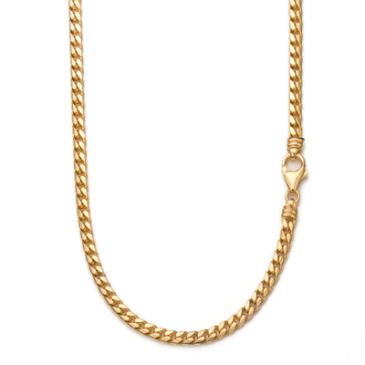 KRULKETTING KUBAANS GOUD 5,00MM 750 GOUD