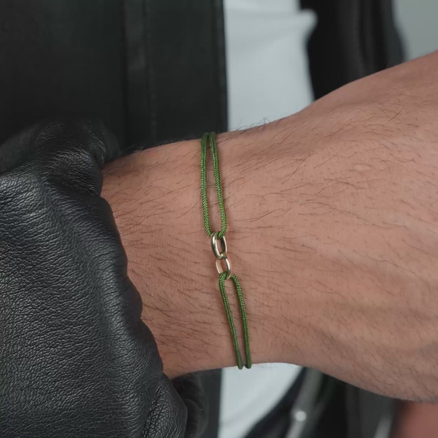 GLORIE ARMBAND OLIJF STOF ARMBAND 585 GOUD