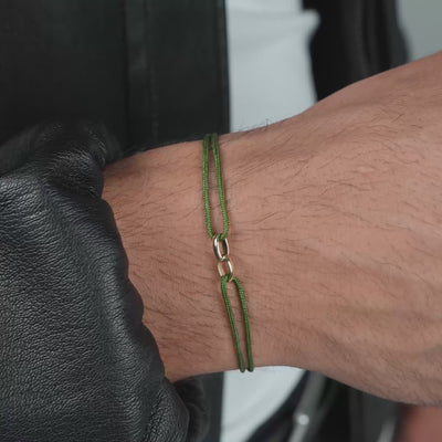 GLORIE ARMBAND OLIJF STOF ARMBAND 585 GOUD